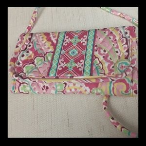 Vera Bradley Pink Clutch Wallet Wristlet crossbody B